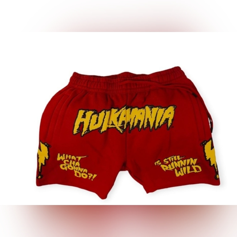 SP X WWE HULKAMANIA LIGHTNING FLEECE MENS LIFESTYLE SHORTS